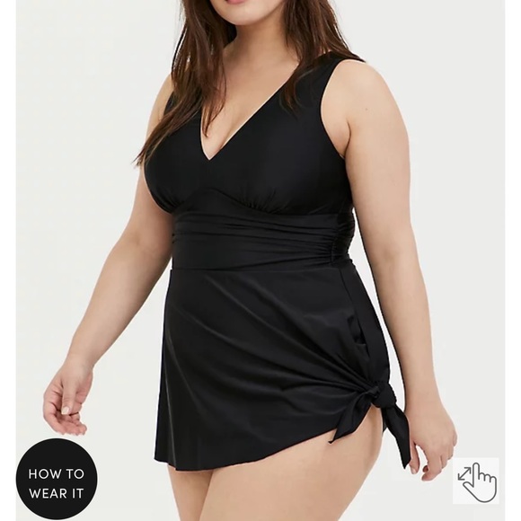 NWT 2X Torrid Asymmetrical Swim Dress - Picture 1 of 9